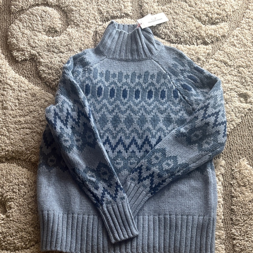 Vineyard Vines XXS wool blend sweater in blue tones. New with tags.